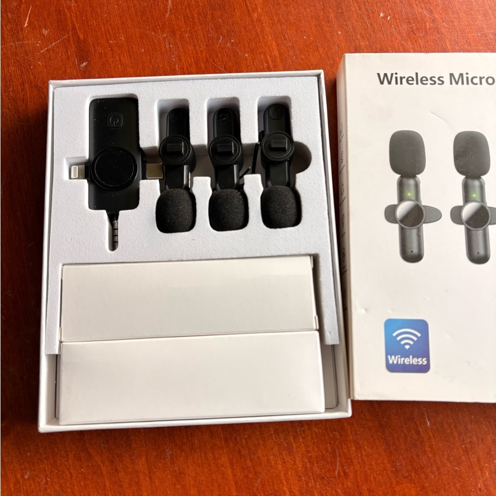 Wireless Microphone Lavalier Set - Black